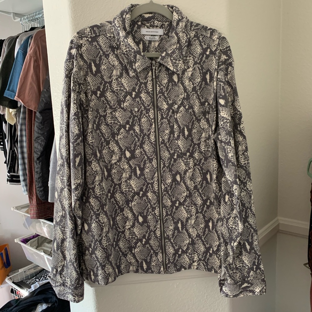 Urban Outfitters Denim Jacket w/ Python Print